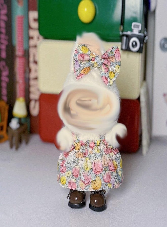 Lunarixel Doll Clothes Set for 15cm 17cm Fantasy Dolls - Cute Flower Dress&Bow Accessories,Outfit Clothing Set - Image 2